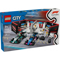 Klocki LEGO 60444 F1 Garaż i bolidy Mercedes - AMG i Alpine CITY